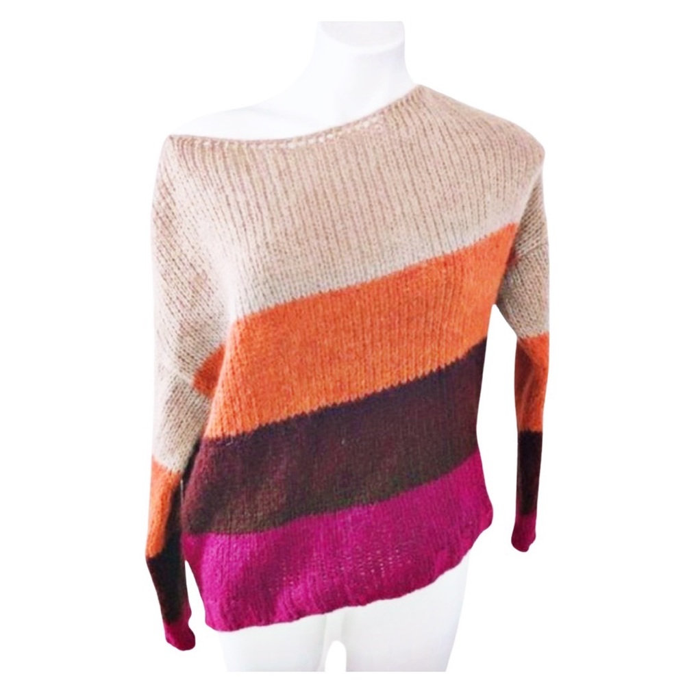 Niccolai Sweater Wool Made in Italy Tabacco Orange Brown Size M NWT $220